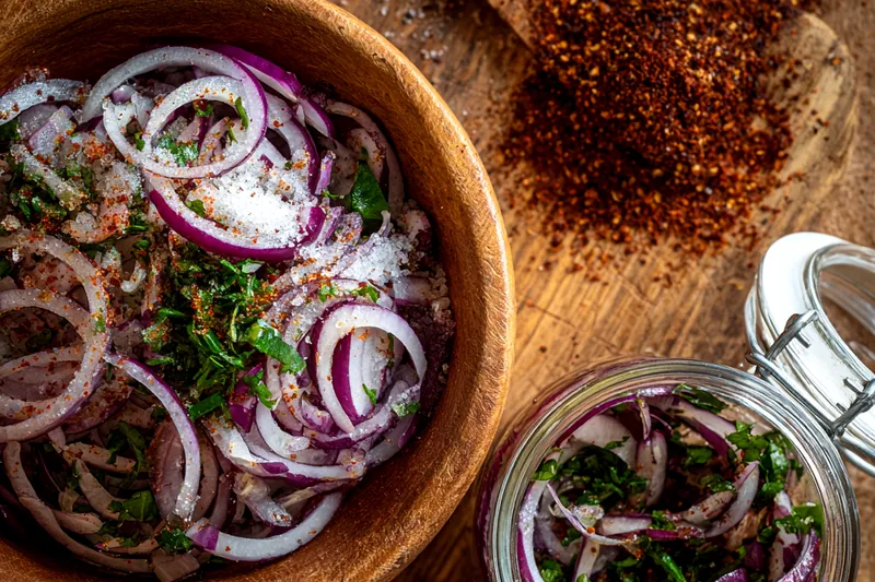 Cooking process for Tangy Sumac Onions