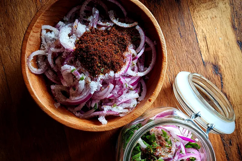 Fresh ingredients for Tangy Sumac Onions