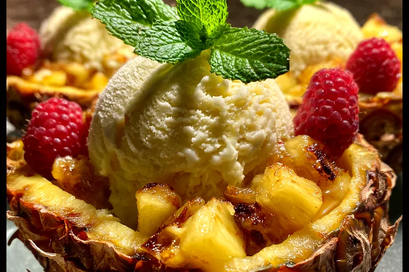 Cooking process for Tropical Pineapple Delight