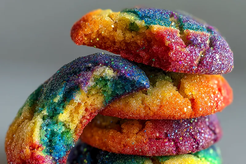 Fresh ingredients for Vibrant Rainbow Sugar Cookies