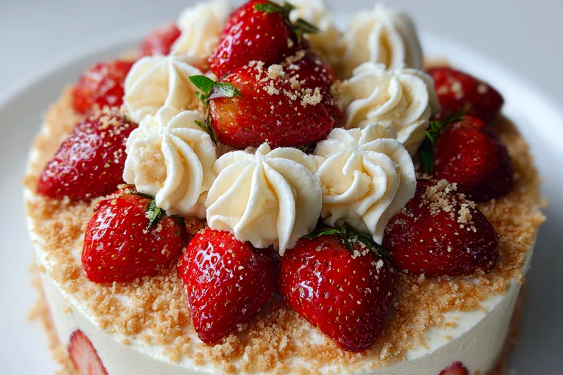 Fresh ingredients for White Chocolate Strawberry Delight